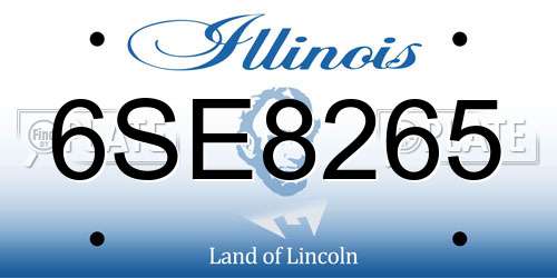 6SE8265 Illinois License Plate