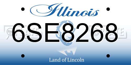 6SE8268 Illinois License Plate