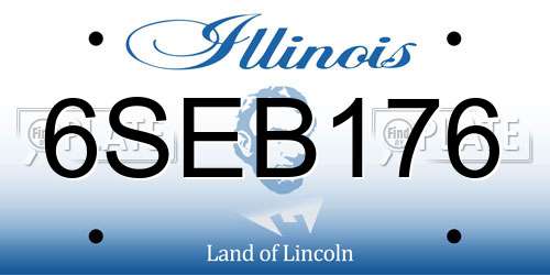 6SEB176 Illinois License Plate