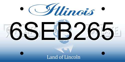 6SEB265 Illinois License Plate