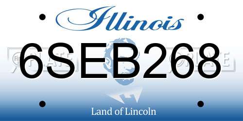 6SEB268 Illinois License Plate
