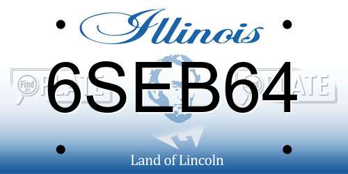 6SEB64 Illinois License Plate