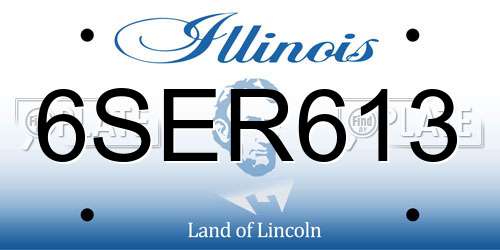 6SER613 Illinois License Plate