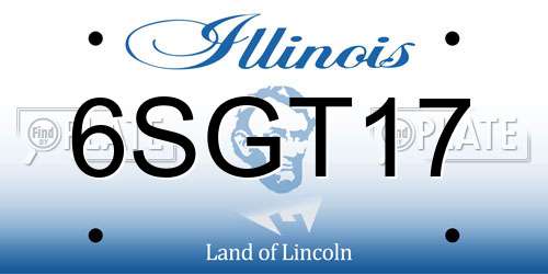 6SGT17 Illinois License Plate