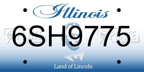 6SH9775 Illinois License Plate