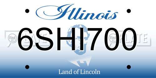 6SHI700 Illinois License Plate