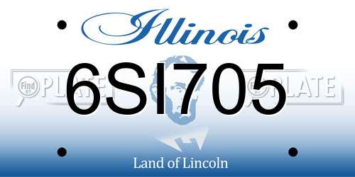 6SI705 Illinois License Plate