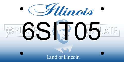 6SIT05 Illinois License Plate