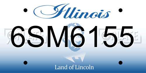 6SM6155 Illinois License Plate