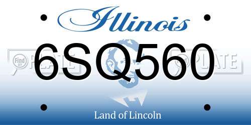 6SQ560 Illinois License Plate