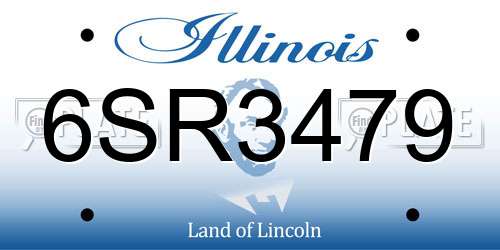 6SR3479 Illinois License Plate