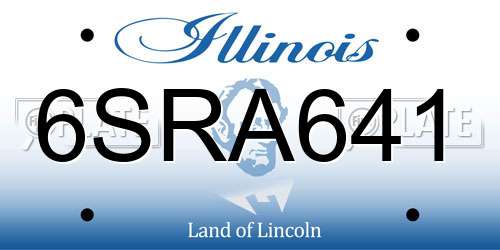 6SRA641 Illinois License Plate