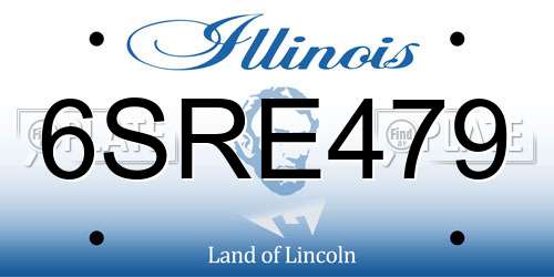 6SRE479 Illinois License Plate