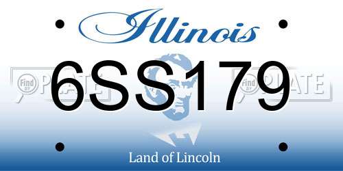 6SS179 Illinois License Plate
