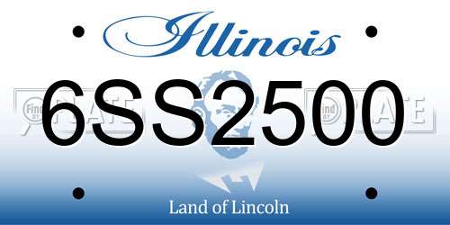 6SS2500 Illinois License Plate