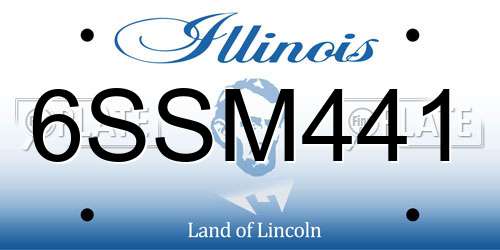 6SSM441 Illinois License Plate