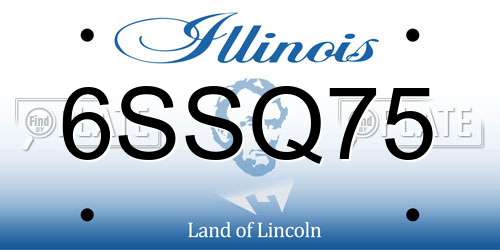 6SSQ75 Illinois License Plate