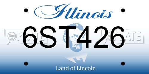 6ST426 Illinois License Plate