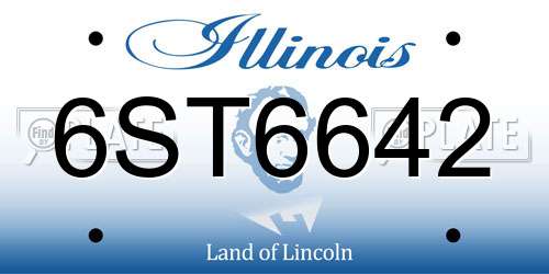 6ST6642 Illinois License Plate