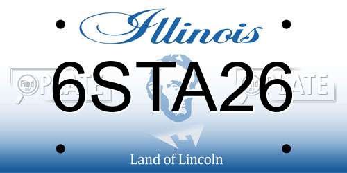 6STA26 Illinois License Plate