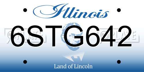 6STG642 Illinois License Plate