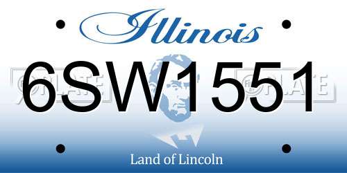 6SW1551 Illinois License Plate