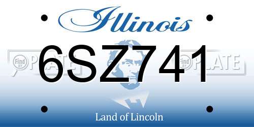 6SZ741 Illinois License Plate