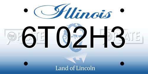 6T02H3 Illinois License Plate