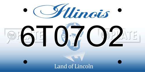 6T07O2 Illinois License Plate