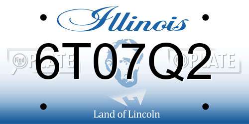 6T07Q2 Illinois License Plate