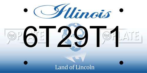 6T29T1 Illinois License Plate