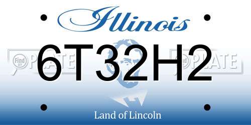 6T32H2 Illinois License Plate