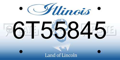 6T55845 Illinois License Plate