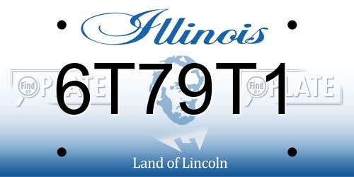 6T79T1 Illinois License Plate