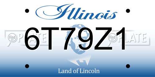 6T79Z1 Illinois License Plate