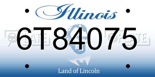 6T84075 Illinois License Plate