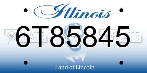 6T85845 Illinois License Plate