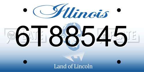 6T88545 Illinois License Plate
