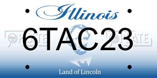6TAC23 Illinois License Plate