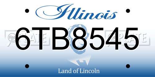 6TB8545 Illinois License Plate