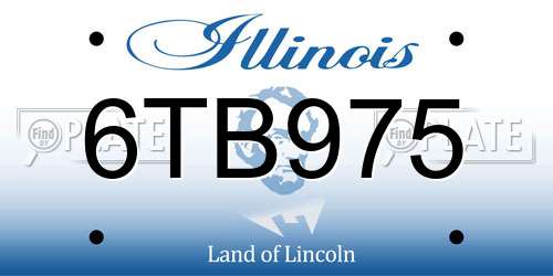 6TB975 Illinois License Plate