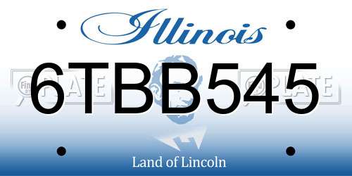 6TBB545 Illinois License Plate