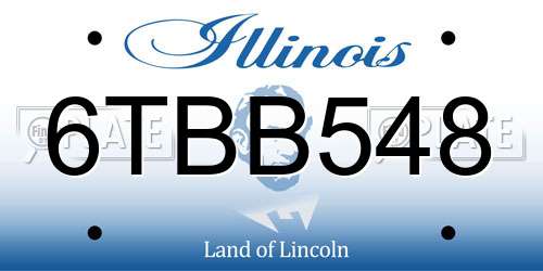 6TBB548 Illinois License Plate