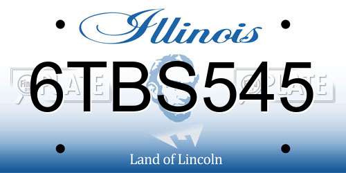 6TBS545 Illinois License Plate
