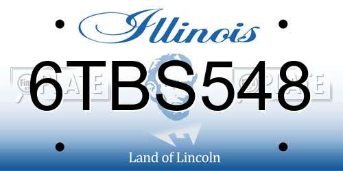 6TBS548 Illinois License Plate