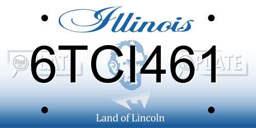 6TCI461 Illinois License Plate