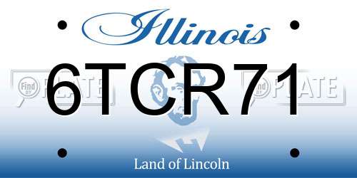 6TCR71 Illinois License Plate