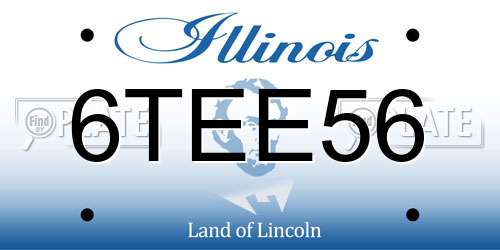 6TEE56 Illinois License Plate