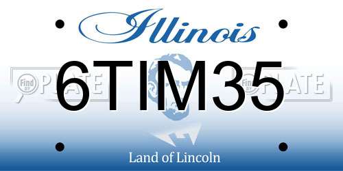 6TIM35 Illinois License Plate