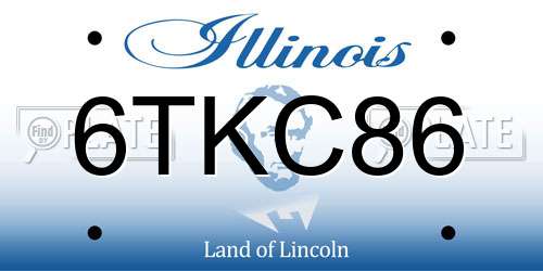 6TKC86 Illinois License Plate